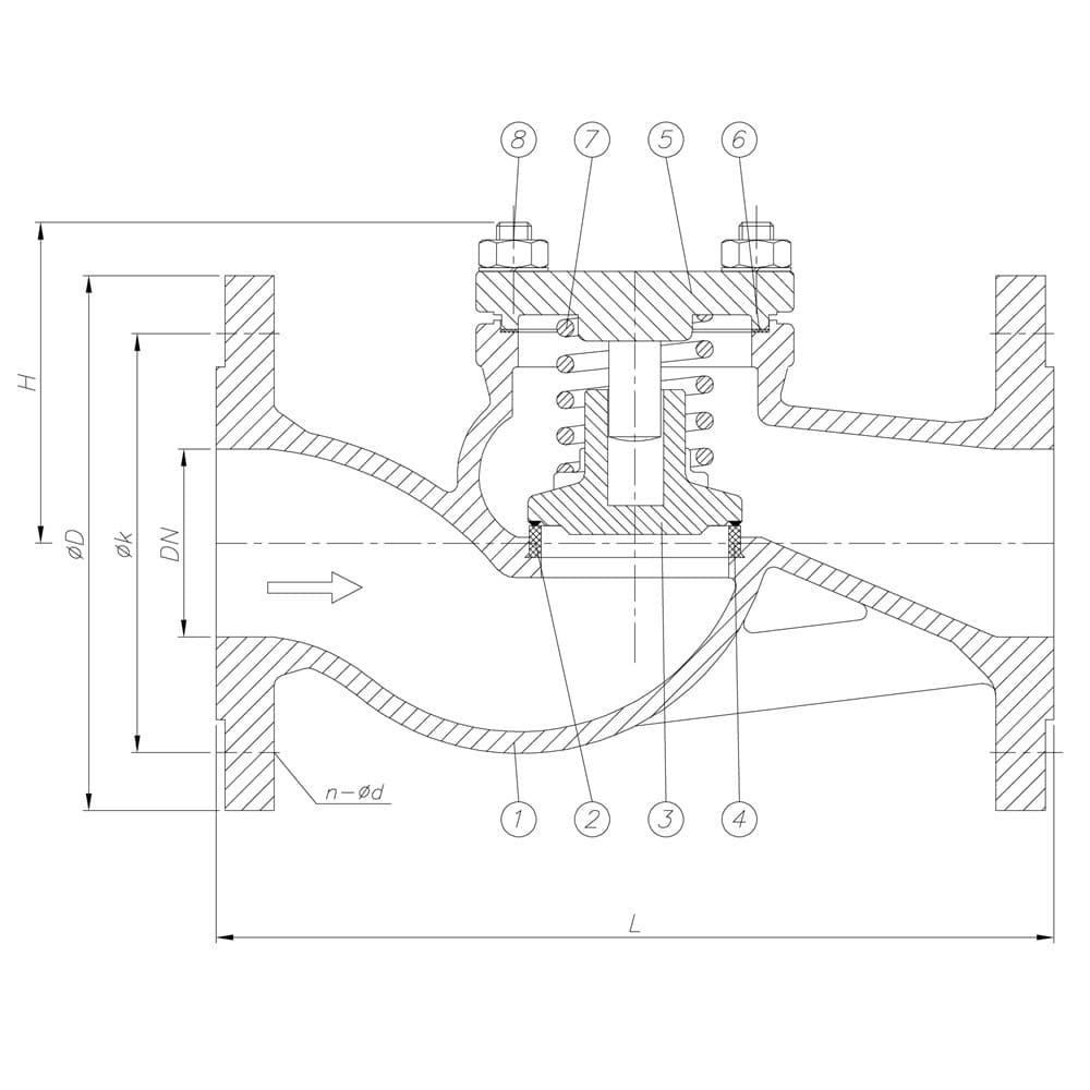 Lift Type Check Valve Straight Form (2)