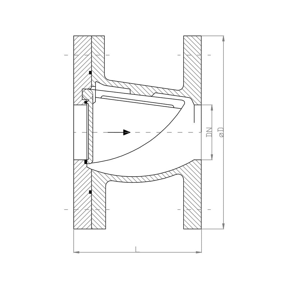 Short Type Swing Check Valve PN16 (2)