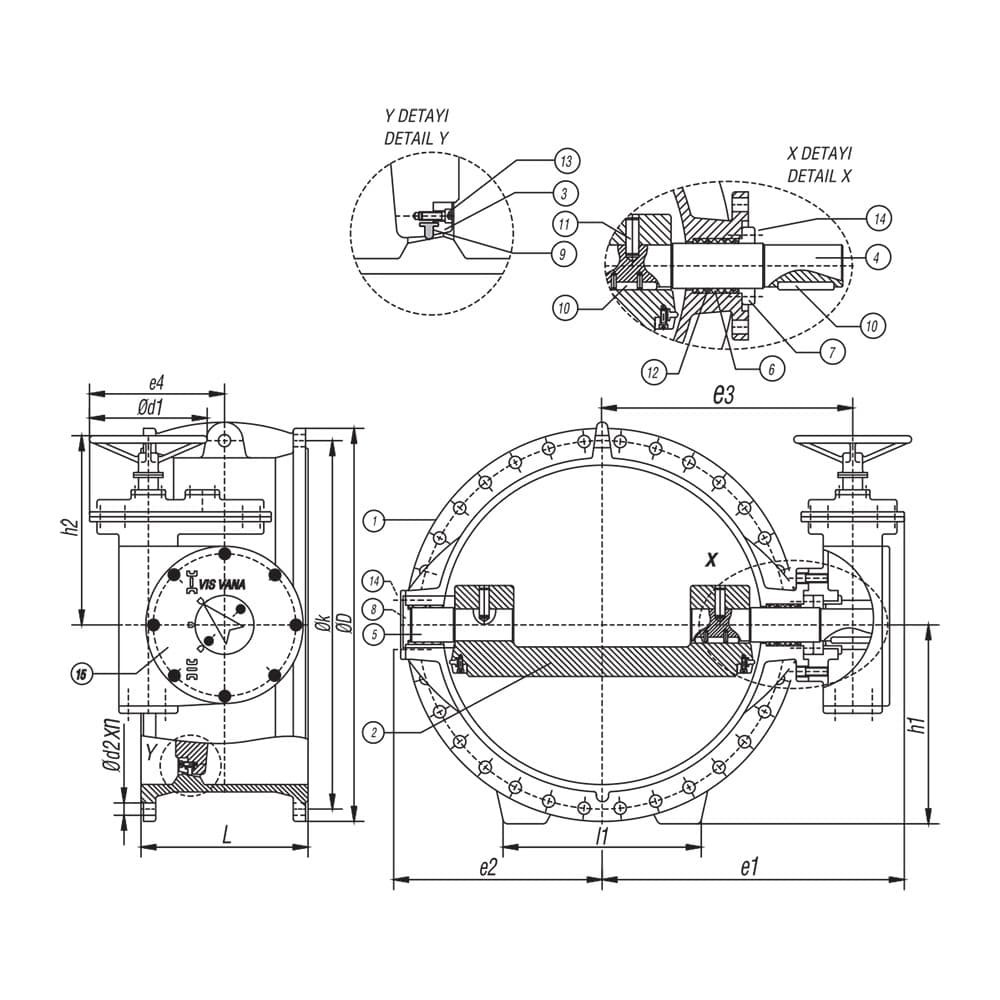 Double Flanged Butterfly Valve (2)