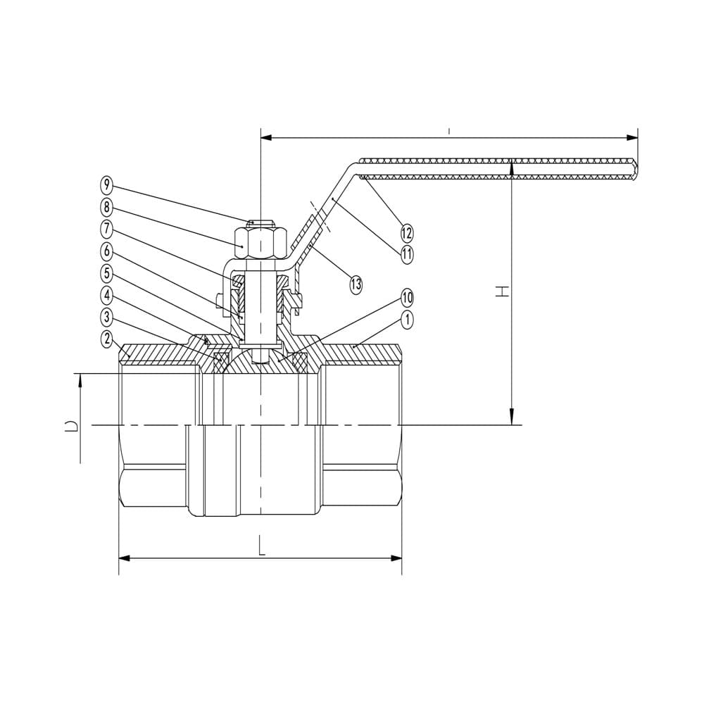 SS 2PC Ball Valve M3 - BSP (2)
