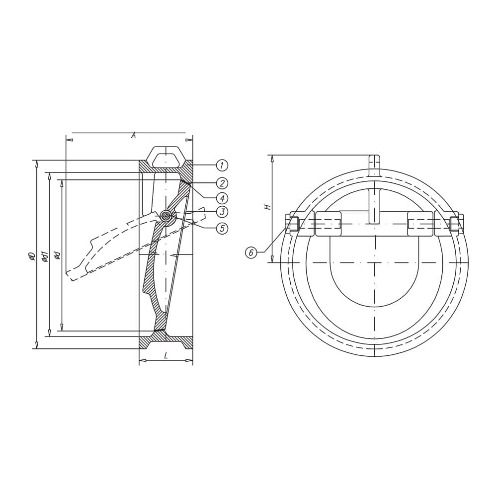 Wafer Tilting Disc Check Valve (Marine) (2)