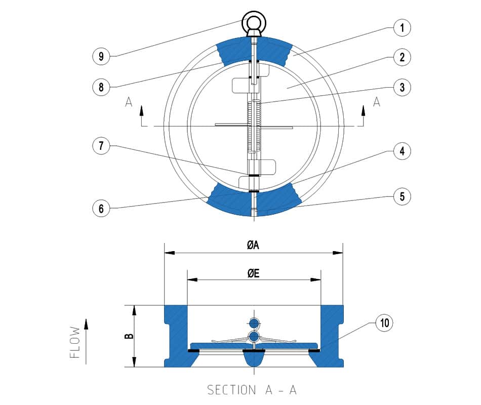 Aluminium Bronze Dual Plate Wafer Type Check Valve (2)