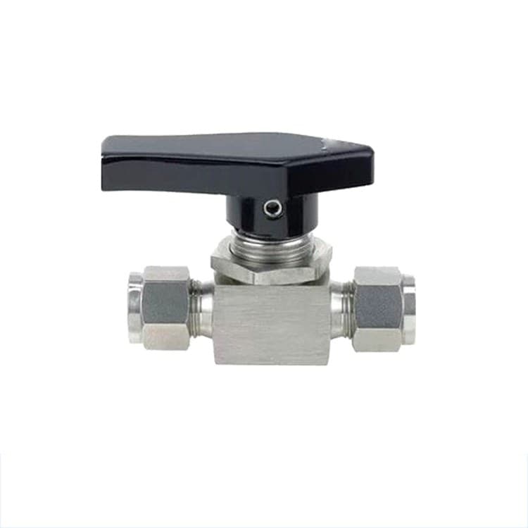 Double ferrules instrument ball valve