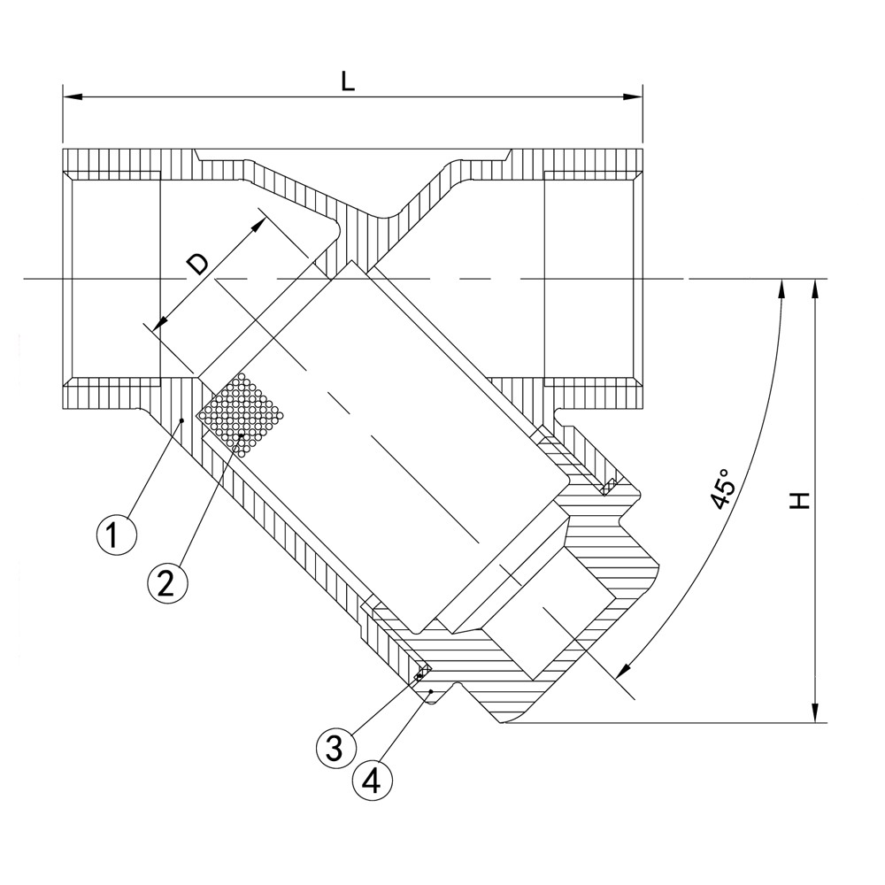 SS Y-Type Strainer - BSP drawing 1