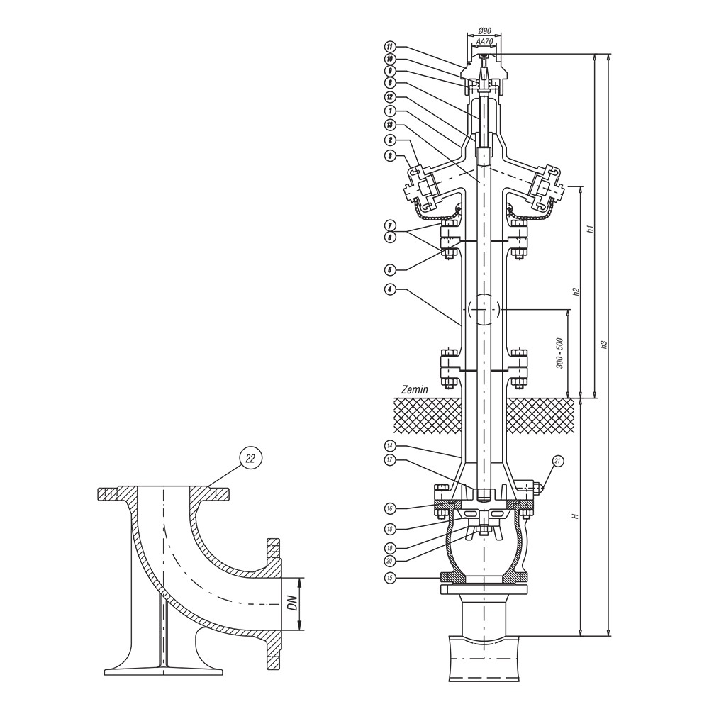 Over Ground Fire Hydrant drawing 1