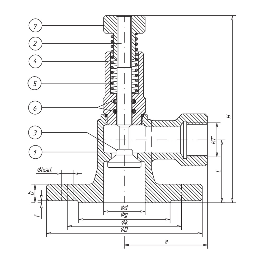 Self Closing Drain Valve drawing 1