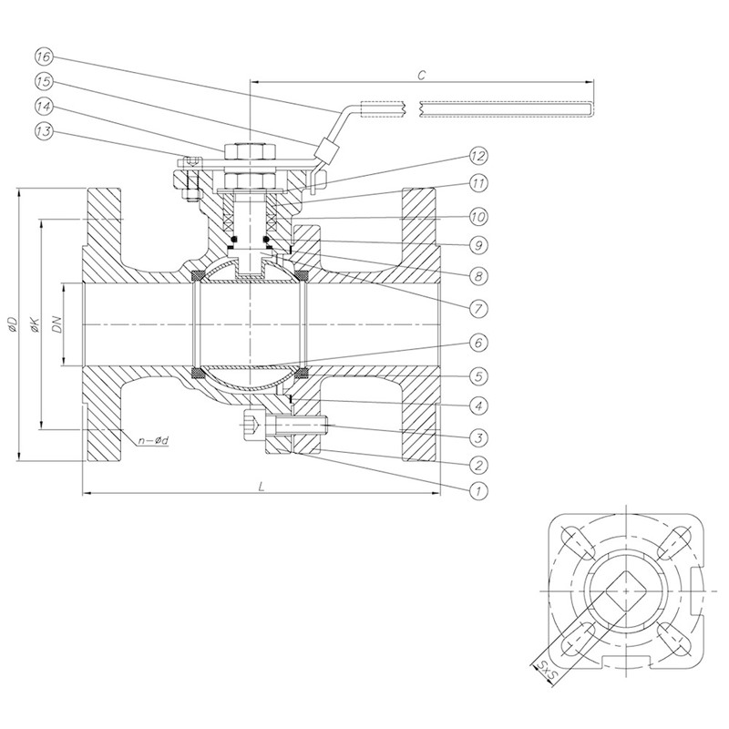 Ball Valve, Full Bore drawing 1