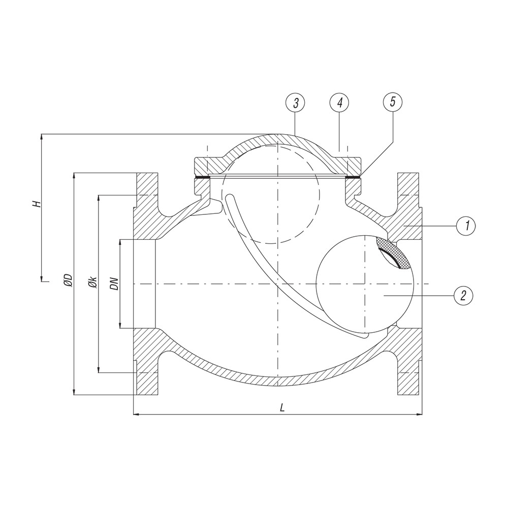 Ball Check Valve drawing 1