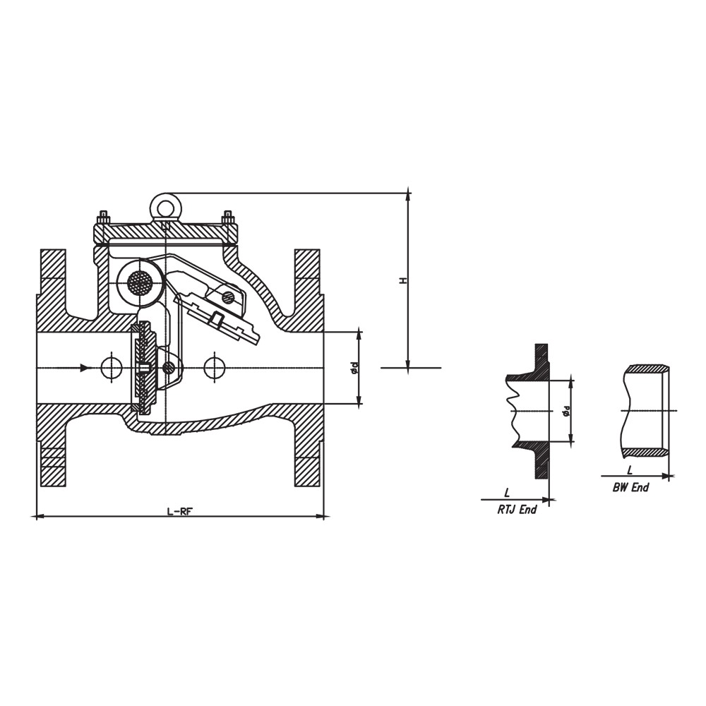 API Swing Check Valve drawing 1