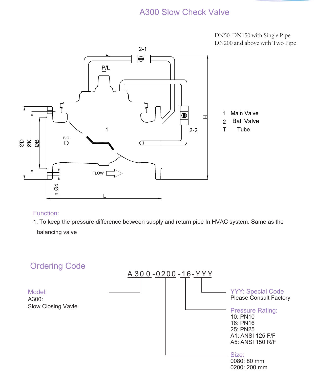 A300 Slow Control Check Valve drawing 3