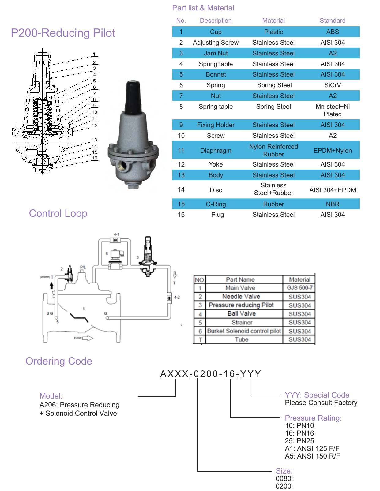 A206 Pressure Reducing Solenoid Control Valve drawing 3
