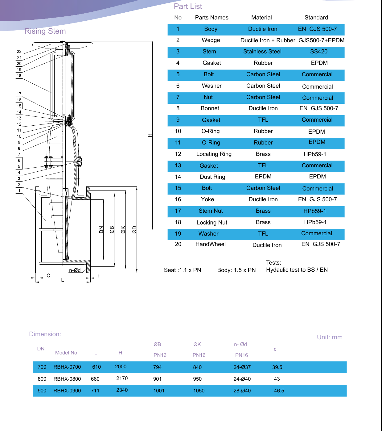 RSV Gate Valve - Bare Shaft drawing 6
