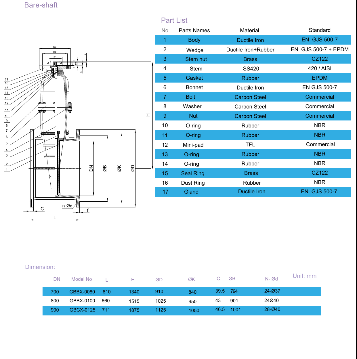 RSV Gate Valve - Non Rising Stem drawing 3