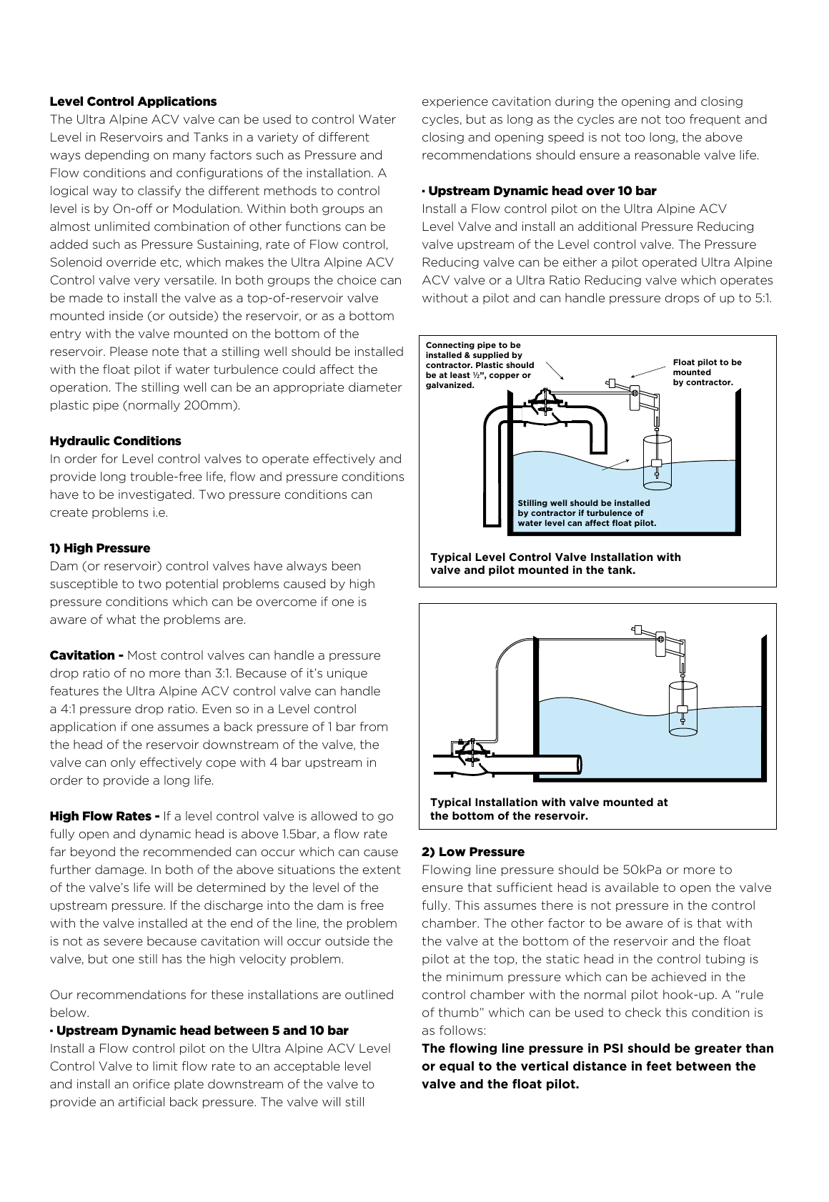 P10B Float Pilot - Medium Pressure drawing 1